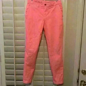 Neon coral pants